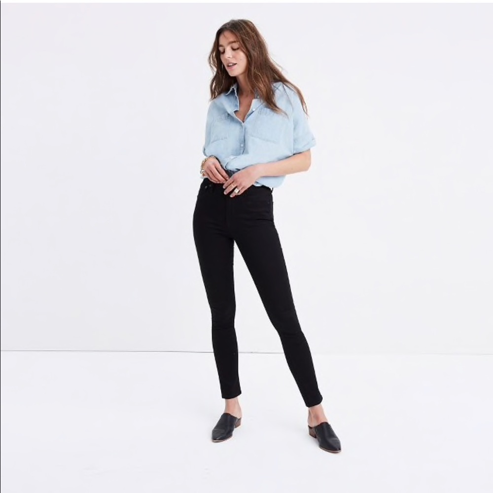 Madewell Black 10" High Rise Skinny Jeans